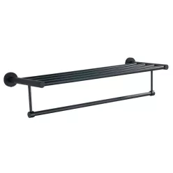   Polc, Sapho AQUALINE SAMBA fix törölközőtartó polc, 630x210mm, fekete SB214