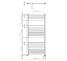 Egyenes radiátor, AQUALINE DIRECT-E elektromos radiátor patronnal, 450x960 mm, 300W, fehér ILE94T