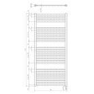 Egyenes radiátor, AQUALINE DIRECT-E elektromos radiátor patronnal, 600x1320mm, 600W, fehér ILE36T