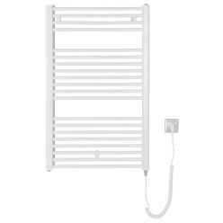   Egyenes radiátor, AQUALINE DIRECT-E elektromos radiátor patronnal, 600x960mm, 400W, fehér ILE96T