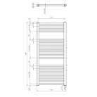 Egyenes radiátor, AQUALINE DIRECT-E elektromos radiátor patronnal, 600x960mm, 400W, fehér ILE96T