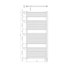 Egyenes radiátor, AQUALINE DIRECT-E elektromos radiátor patronnal, 450x1320mm, 400W, fehér ILE34T