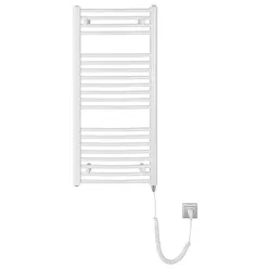   Egyenes radiátor, AQUALINE ORBIT-E elektromos radiátor patronnal, 450x960mm, 300W, fehér ILEO94T