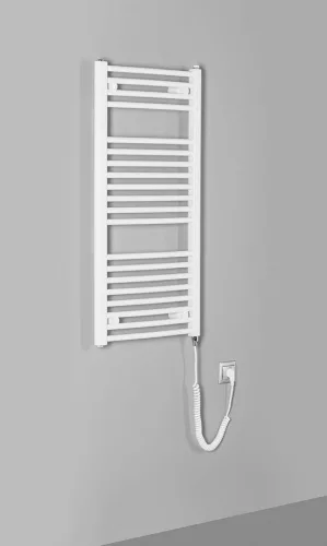 Egyenes radiátor, AQUALINE ORBIT-E elektromos radiátor patronnal, 450x960mm, 300W, fehér ILEO94T