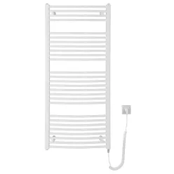   Egyenes radiátor, AQUALINE ORBIT-E elektromos radiátor patronnal, 600x1320mm, 600W, fehér ILEO36T