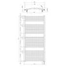 Egyenes radiátor, AQUALINE ORBIT-E elektromos radiátor patronnal, 600x1320mm, 600W, fehér ILEO36T