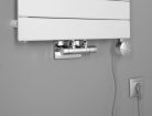 Egyenes radiátor, Sapho AQUALINE BONDI fürdőszobai radiátor, 450x934mm, fehér DC400T