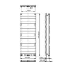 Egyenes radiátor, Sapho AQUALINE BONDI fürdőszobai radiátor, 600x1222mm, Antracit DC425T