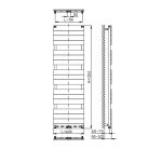 Egyenes radiátor, Sapho AQUALINE BONDI fürdőszobai radiátor, 600x1510mm, Antracit DC445T