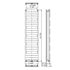 Egyenes radiátor, Sapho AQUALINE BONDI fürdőszobai radiátor, 600x1798mm, Antracit DC455T