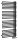 Egyenes radiátor, Sapho AQUALINE TUBINI fürdőszobai radiátor, 496x1126mm, Antracit DC305T