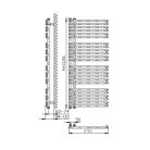 Egyenes radiátor, Sapho AQUALINE TUBINI fürdőszobai radiátor, 496x1126mm, Antracit DC305T