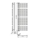 Egyenes radiátor, Sapho AQUALINE TUBINI fürdőszobai radiátor, 596x1454mm, fehér DC320T