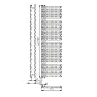 Egyenes radiátor, Sapho AQUALINE TUBINI fürdőszobai radiátor, 596x1782mm, Antracit DC335T
