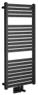 Egyenes radiátor,AQUALINE TONDI  radiátor, középső bekötéssel, 450x970 mm, matt fekete DT456T