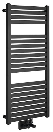 Egyenes radiátor,AQUALINE TONDI  radiátor, középső bekötéssel, 450x970 mm, matt fekete DT456T