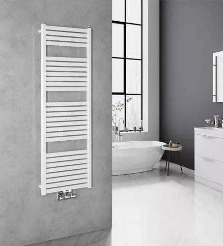 Egyenes radiátor, AQUALINE TONDI radiátor, középső bekötéssel, 450x1330 mm, fehér DT470T