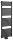 Egyenes radiátor, AQUALINE TONDI radiátor, középső bekötéssel, 450x1330 mm, matt fekete DT476T