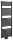 Egyenes radiátor, AQUALINE TONDI radiátor, középső bekötéssel, 450x1330 mm, matt fekete DT476T