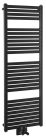 Egyenes radiátor, AQUALINE TONDI radiátor, középső bekötéssel, 450x1330 mm, matt fekete DT476T