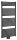Egyenes radiátor, AQUALINE TONDI radiátor, középső bekötéssel, 600x1330 mm, matt fekete DT486T