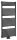 Egyenes radiátor, AQUALINE TONDI radiátor, középső bekötéssel, 600x1330 mm, matt fekete DT486T
