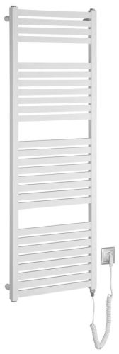 Egyenes radiátor, AQUALINE TONDI-E elektromos radiátor, 450x1330 mm, 500W, fehér DE470T
