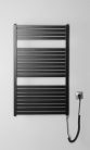 Egyenes radiátor, AQUALINE TONDI-E elektromos radiátor, 600x970 mm, 400W, matt fekete DE466T
