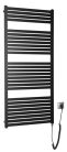 Egyenes radiátor, AQUALINE TONDI-E elektromos radiátor, 600x1330 mm, 600W, matt fekete DE486T