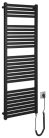 Egyenes radiátor, AQUALINE TONDI-E elektromos radiátor, 450x1330mm, 500W, matt fekete DE476T