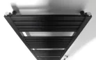 Egyenes radiátor, AQUALINE TONDI-E elektromos radiátor, 450x1330mm, 500W, matt fekete DE476T
