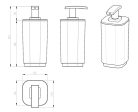 Szappantartó, Sapho AQUALINE SEVENTY szappanadagoló, termoplast/szürke 638208