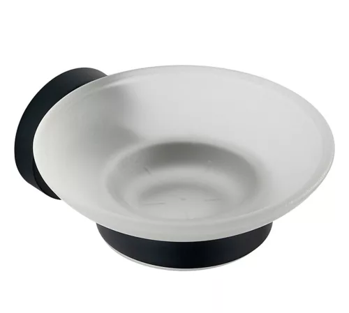 Szappantartó, Sapho AQUALINE SAMBA szappantartó, tejüveg/fekete SB202