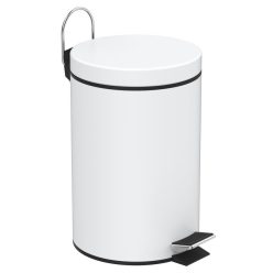   Szemetes, Sapho AQUALINE SIMPLE LINE szemetes kosár, átm:170x260mm, 3l, fehér 28103