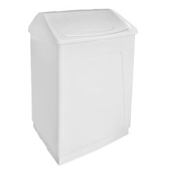   Szemetes, AQUALINE WHITE LINE szemetes billenős tetővel, 385x615x315mm, 55l, ABS/fehér 14027