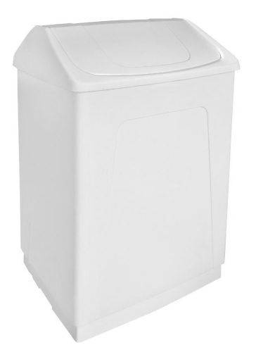 Szemetes, AQUALINE WHITE LINE szemetes billenős tetővel, 385x615x315mm, 55l, ABS/fehér 14027