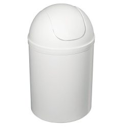   Szemetes, AQUALINE WHITE LINE szemetes, átm.:200x280mm, 5l, plasztik, ABS/fehér 20309