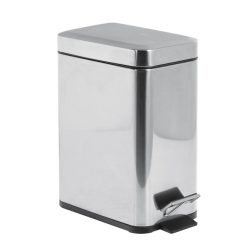   Szemetes, Sapho AQUALINE SIMPLE LINE szögletes szemetes, 140x305x250mm, 5l, fényes inox GAQ005