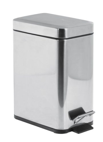 Szemetes, Sapho AQUALINE SIMPLE LINE szögletes szemetes, 140x305x250mm, 5l, fényes inox GAQ005