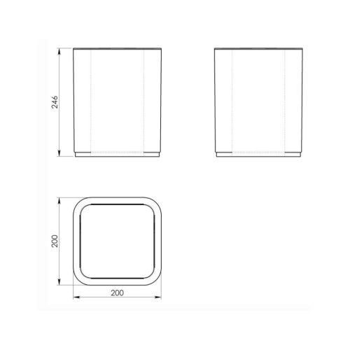 Szemetes, Sapho AQUALINE SEVENTY szemetes, 8l, ABS/króm 630908