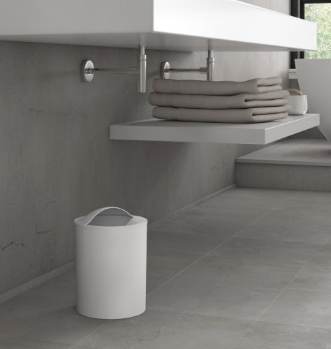 Szemetes, Sapho AQUALINE EYE szemetes, 6l, ABS, fehér 120902