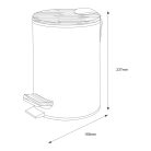 Szemetes, Sapho AQUALINE BAMBUS szemetes, 3l, 170x240mm, fehér/bambusz BI006