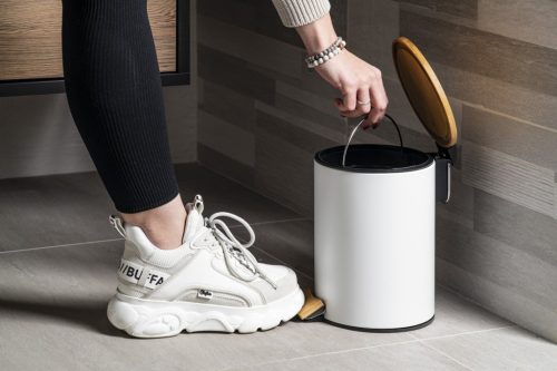 Szemetes, Sapho AQUALINE BAMBUS szemetes, 3l, 170x240mm, fehér/bambusz BI006