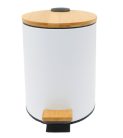 Szemetes, Sapho AQUALINE BAMBUS szemetes, 5l, 205x260mm, fehér/bambusz BI007