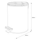 Szemetes, Sapho AQUALINE BAMBUS szemetes, 5l, 205x260mm, fehér/bambusz BI007
