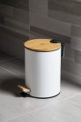 Szemetes, Sapho AQUALINE BAMBUS szemetes, 5l, 205x260mm, fehér/bambusz BI007