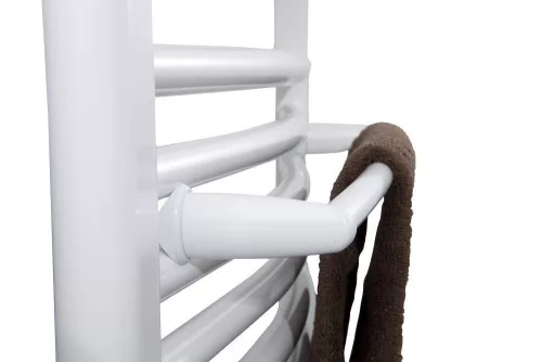 Törölközőtartó, Sapho AQUALINE törölközőtartó íves radiátorra, 50cm, fehér IDO-50