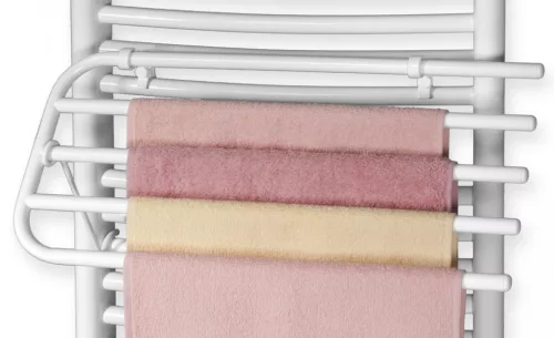 Törölközőtartó, Sapho AQUALINE Lehajtható szárító 4 törölközőnek radiátorokhoz, fehér 25-03-SV460