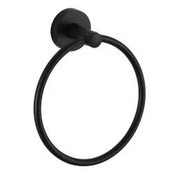   Törölközőtartó, Sapho AQUALINE SAMBA törölközőtartó, kör, fekete SB206