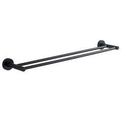   Törölközőtartó, Sapho AQUALINE SAMBA dupla törölközőtartó, 60cm, fekete SB211